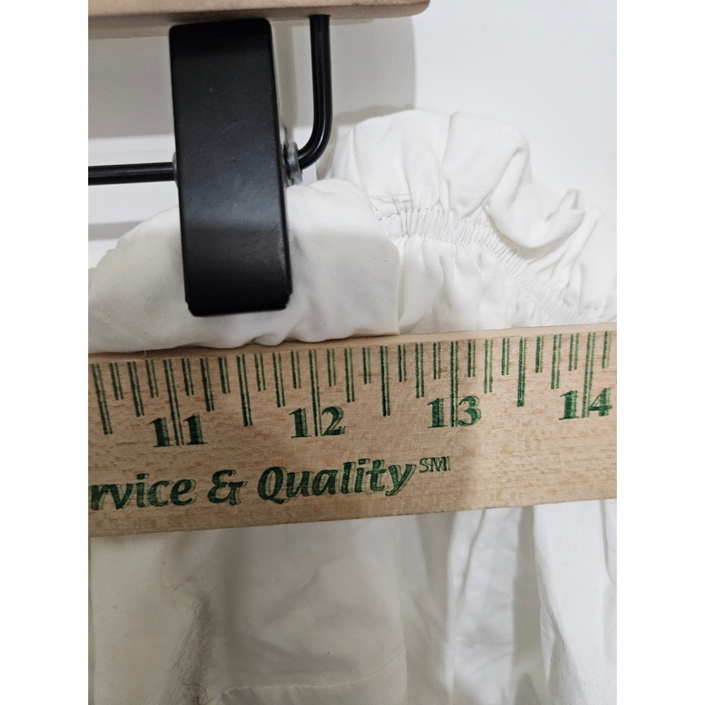 Princess Polly White Off Shoulder Puff Sleeve Corset Crop Top US 4 - Picture 4 of 8